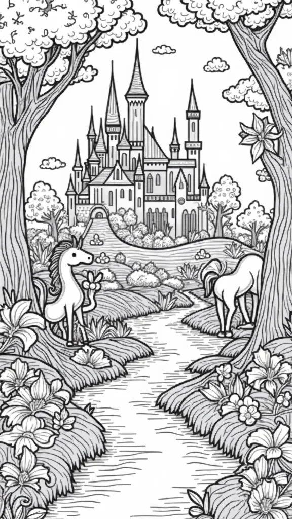 printable fantasy coloring pages